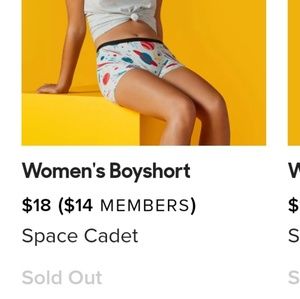 Me undies space cadet womens boyshort